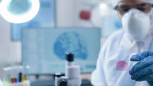 conceito de diagnóstico neurológico com tecnologia e IA