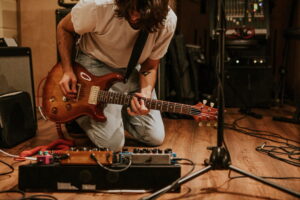 Guitarrista de banda de rock