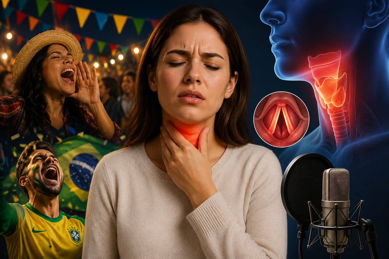 Dor e voz em festa