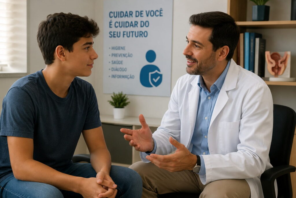 médico conversando com paciente