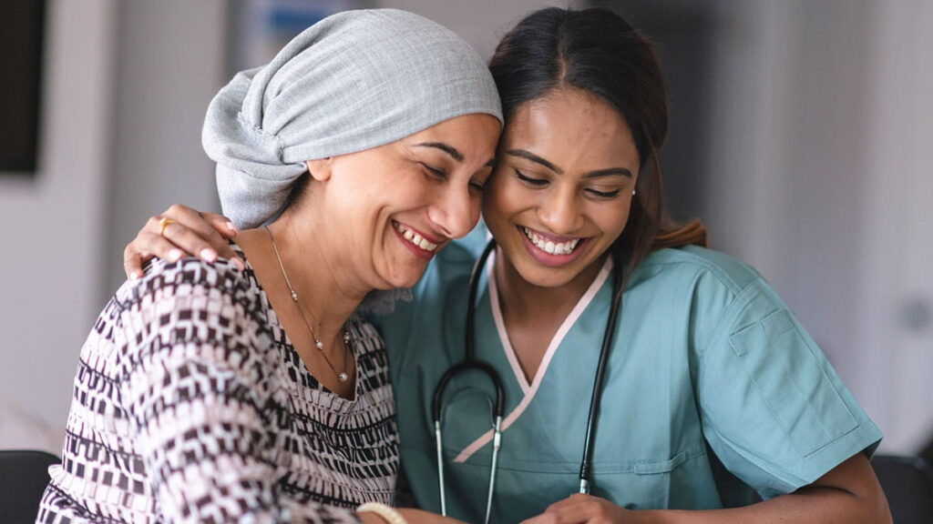 paciente em tratamento e médico