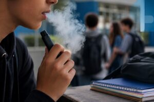 jovem usando vape