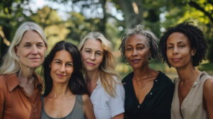Retrato de mulheres diversas juntas