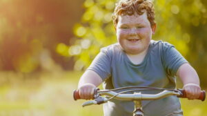 menino na bicicleta